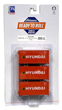 HO Scale Athearn 27783 Hyundai HDMU 20' Corrugated Container Set #1 (3) pk