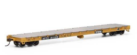 HO Scale Athearn 97843 Trailer Train Yellow TTX HTTX 91195 60' Flat Car