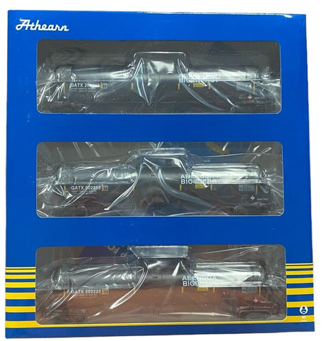 HO Scale Athearn 29923 Abengoa Bioenergy 30,000-Gallon Ethanol Tank Car Set #3