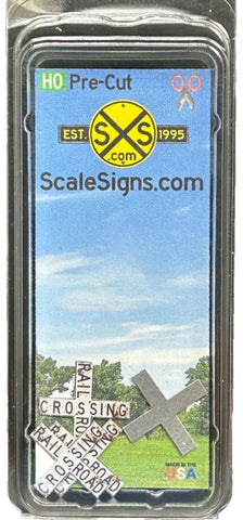 HO ScaleSigns.com 20066P Pre-Cut Lite Rust Railroad Crossbucks Crossing Sign (4)