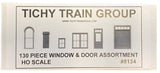 HO Scale Tichy Train Group 8134 Window/Door Assortment II - pkg (130)