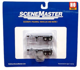 HO Scale Walthers SceneMaster 949-4503 Black 20' Container Chassis 2-Pack