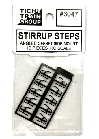 HO Scale Tichy Train Group 3047 Angled Side Mount Freight Car Stirrups pkg (10)