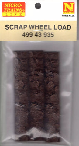 N Scale Micro Trains 49943935 Scrap Wheel Loads 3 / Pkg