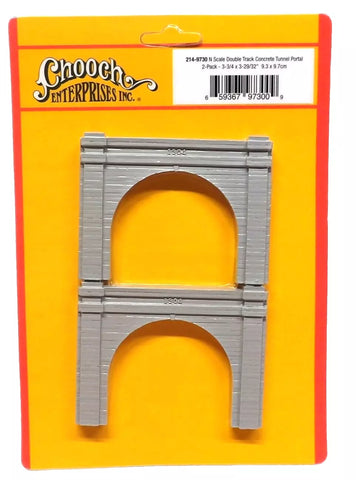 N Scale Chooch 9730 Double Track Concrete Tunnel Portal Tunnel Portal (2) pcs