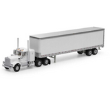 HO Scale Athearn 41087 White Kenworth Tractor & 45' Smooth Side Trailer