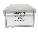 N Scale Trainworx 42892-02 Saia 28' Pup Van Trailer with Converter Dolly