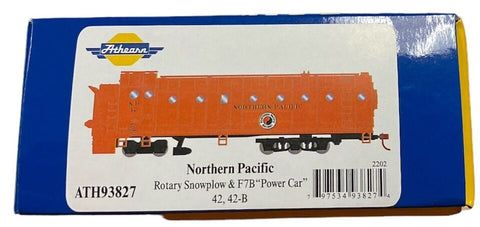 HO Scale Athearn 93827 Northern Pacific Rotary Snowplow/F7B Locomotive DCC Ready