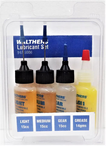 HO/S Scale Walthers 947-3000 Lubricant Oil & Grease Four 15ml Bottle Set