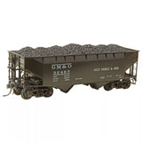 HO Scale Kadee 7525 Gulf Mobile & Ohio 32487 50 Ton 2 Bay Open Hopper w/Load