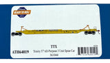 HO Scale Athearn 64019 TTX 361044 57' All Purpose 3 unit Spine Car