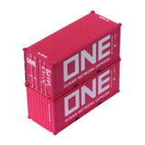 N Scale Jacksonville Terminal 205445 ONE (FBIU) Pink 20' Corrugated Container #3