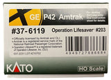 HO Scale Kato 37-6119 Amtrak 203 Operation Lifesaver P42 Genesis