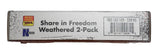 N Micro Trains 983105109 Northern Pacific Weathered 50' Freedom (2) Boxcar Set