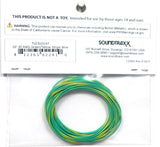 SoundTraxx 810147 Green w/Yellow Stripe 30 AWG Super-Flexible Wire 10' Length