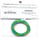 SoundTraxx 810147 Green w/Yellow Stripe 30 AWG Super-Flexible Wire 10' Length