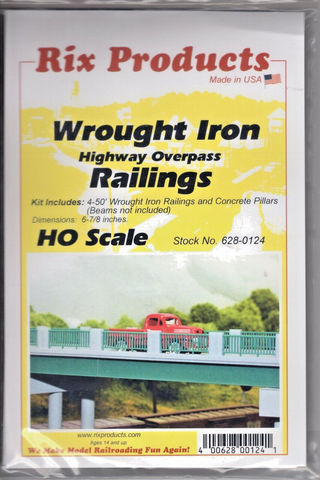 HO Scale Rix Products 628-0124 Wrought Iron Highway Highway Overpass Railings