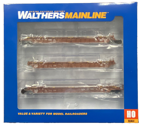 HO Walthers MainLine 910-55805 CN/GTW 676004 NSC Articulated 3-Unit 53' Well Car
