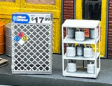 HO Scale ScaleSigns.com 15001 Blue Rhino v1 Propane Cage w/Tanks-Bottles