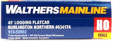 Walthers MainLine 910-50902 Burlington Northern 634174 45' Logging Flatcar