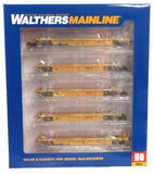HO Scale Walthers MainLine 910-55672 Large Red  logo TTX DTTX 748495 Thrall 5-Unit Rebuilt 40' Well Car