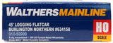 Walthers MainLine 910-50900 Burlington Northern 634158 45' Logging Flatcar