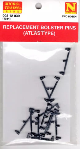 N Scale Micro Trains 00312030 Replacement Bolster Pins (Atlas Type) 24 / Pkg