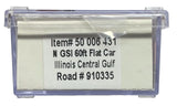 N Scale Atlas 50006431 Illinois Central Gulf ICG #910335 GSI 60' Flatcar
