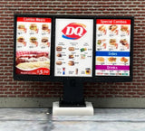 HO Scale ScaleSigns.com 1710c DQ Dairy Queen Drive Thru Menu Sign (2) pcs