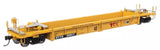 HO Scale Walthers MainLine 910-8431 TTX TTX Trailer Train Red "Forward Thinking" TTX logo w/yellow conspicuity stripes DTTX 55617 Thrall Rebuilt 40' Well Car