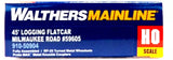 Walthers MainLine 910-50904 Milwaukee Road MILW 59605 45' Logging Flatcar