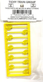 HO Scale Tichy Train Group 8176 Yellow Modern Railroad Crossing Warning Sign