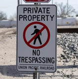 HO Scale ScaleSigns.com 21103 UP Union Pacific No Trespassing #3 Sign (8) pcs