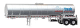 HO Scale Walthers SceneMaster 949-12353 Dairy Fresh Milk Food Grade Tank Trailer