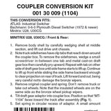 N Scale Micro Trains 130009 Minitrix Bachmann Locomotive Coupler Conversion Kit