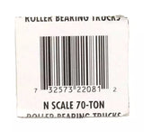 N Scale Atlas 22081 70-Ton Roller Bearing Talgo Freight Trucks Extended Bolster