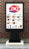 HO Scale ScaleSigns.com 1710c DQ Dairy Queen Drive Thru Menu Sign (2) pcs