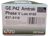 HO Scale Kato 37-6118 Amtrak 180 P42 Genesis Phase Vb