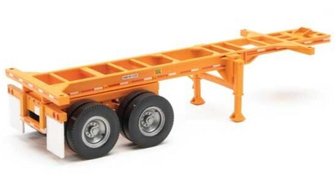 HO Scale Walthers SceneMaster 949-4502 Orange 20' Container Chassis 2 ...