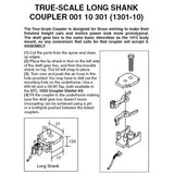 N Scale Micro Trains 110301 Unassembled True-Scale Long Shank Coupler pkg (20)