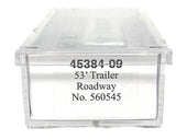 N Scale Trainworx 45384-09 Roadway Hyundai 53' Dry Van Semi Trailer w/Skirts