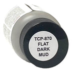 Tru-Color TCP-870 Flat Dark Mud 1 oz Paint Bottle