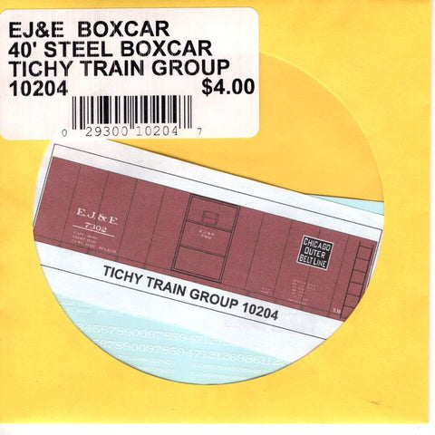 HO Scale Tichy Train 10204 EJ&E Elgin, Joliet & Eastern 40' Stl Boxcar Decal Set