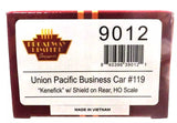 HO Broadway Limited 9012 UP Union Pacific Business Car 119 "Kenefick" UP Shield Drumhead