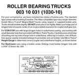 N Scale Micro Trains 310031 Roller Bearing Trucks w/Short Coupler (10) Pair