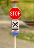 HO Scale ScaleSigns.com 2000c Private Railroad Crossing + ID Sign (2) pcs