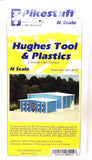 N Scale Pikestuff 541-8015 Blue 70' x 100' Hughes Tool & Plastics Building Kit