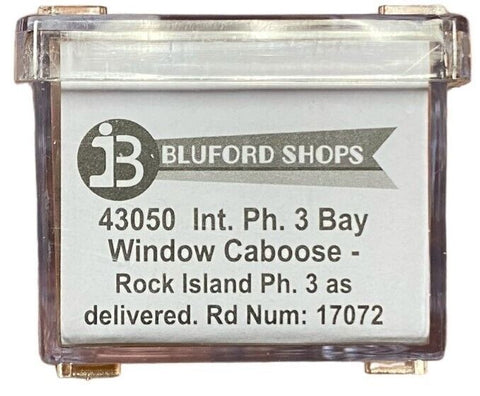 N Scale Bluford Shops 43050 Rock Island 17072 International Bay Window Caboose
