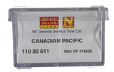 Share N Scale Micro Trains 110 00 611 Canadian Pacific CP 415635 56' Tank Car