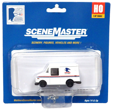 HO Scale Walthers SceneMaster 949-12252 1980's Scheme Long Life Vehicle LLV USPS Mail Truck